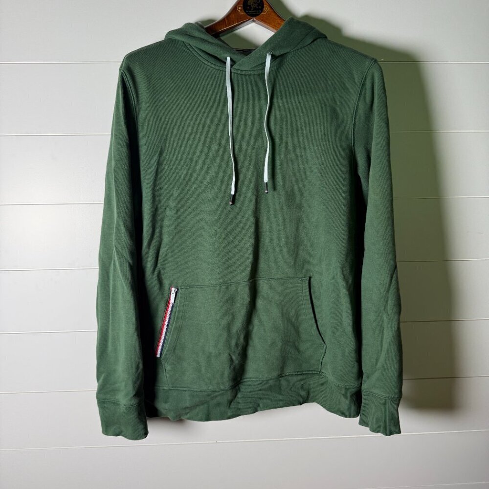 Four Laps Re-Up Sweatshirt Hoodie Green with Red White & Blue Accents Sz Medium